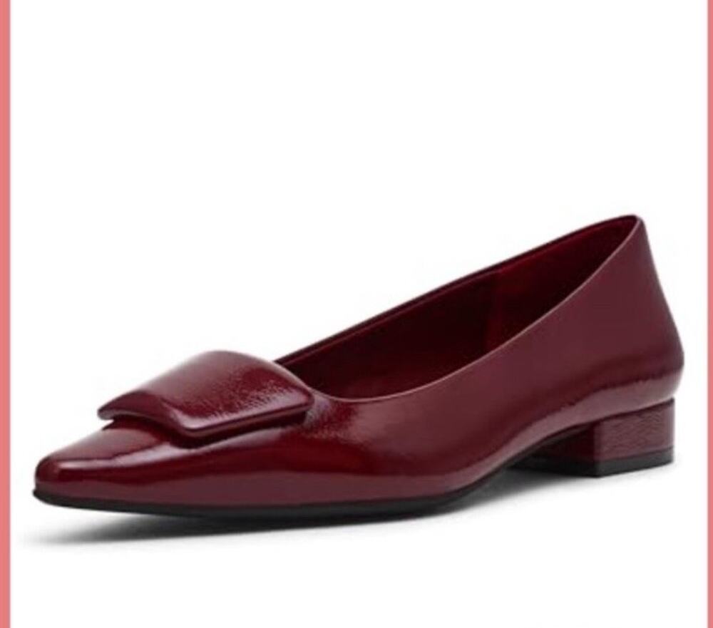 Anne Klein Crawford Ballet Flats in Burgundy Patent Size 7